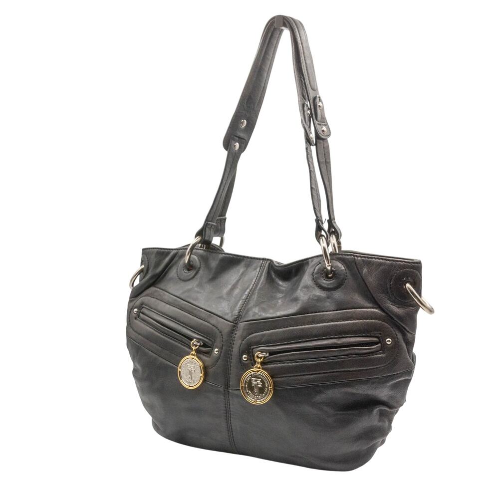 TIGNANELLO Vintage Y2K Classic Casual 20th Anniversary Black Leather Hobo Bag